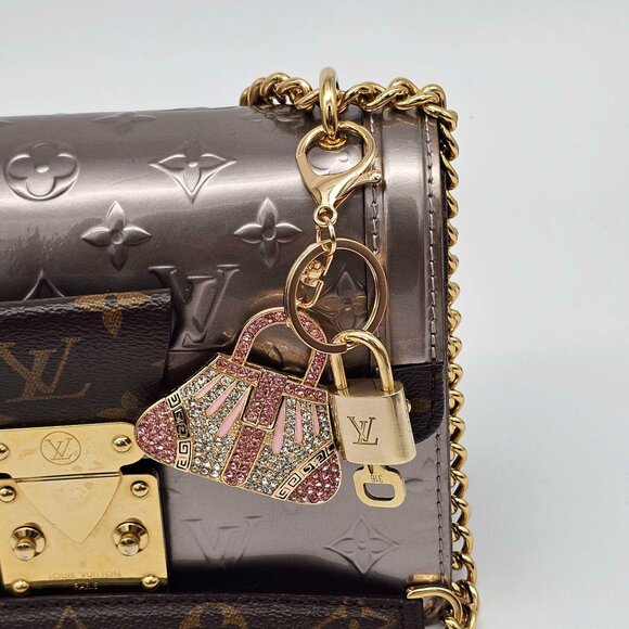 Authentic Louis Vuitton Lock & Key with unbranded Bagcharm, Keycharm, Keychain - Picture 1 of 8